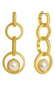 Dean Davidson Chain Drop Earrings in Pearl/Gold at Nordstrom One Size