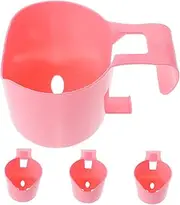 4pcs Pool Cup Holder Hot Tub Drink Holders Pool Side Cup Holders Floating Drink Holder Swimming Pool Drink Holder Pool Drink Float Inflatable Cup Holder Pink Plastic re-usable