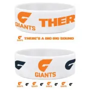 GWS Giants AFL Team Logo Silicone Wristbands Set Of 2