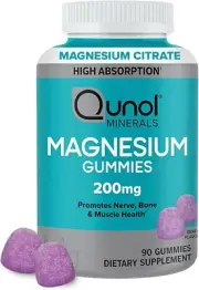 Magnesium Gummies for Adults, 200mg Magnesium Citrate High Absorption Supplem...
