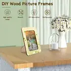 6Pcs DIY Wood Picture Frames Portable Unfinished Wood Frames Blank Wood✿