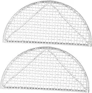 HAKIDZEL 2 Pcs Fine Mesh Sieve Japanese Semicircle Net Stainless Steel Strainer Heat Resistant Non-Slip Edging for Cooking