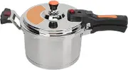 Pressure Cooking Pot Pressure Cooker 80kpa Stainless Steel Fast Cooking for Rice Soup Steaming with Safety Valve Induction Gas Stove Compatible (6L)