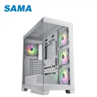 在飛比找PChome24h購物優惠-SAMA 先馬 SAK451(W) 大境界(白) ATX 電
