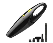 Wireless Handheld Vacuum Cleaner 100W Powerful Portable Car Vacuum Cleaner, Mini Wet and Dry Vacuum Cleaner, Black