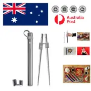 Compact Titanium Chopsticks with Training Holders - Perfect for Sushi & Noodles