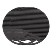 2 Pcs Silicone Trivet Mat, 6.7 Inch Round Trivets for Hot Pots and Pans, Black
