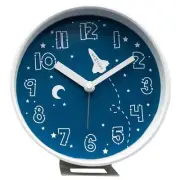 NEW NeXtime Rocket Kids Night Light Wall or Desk Alarm Clock, Blue, 14cm