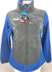 NEW Texas Rangers Columbia Basin Butte Full Zip Blue Jacket Coat Women's L