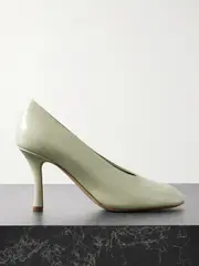 [Burberry] Burberry - Glossed-leather Pumps - White - IT39.5 IT 39.5 White