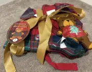 BNWT Peter Alexander Christmas Tartan Bear Summer Pj Set - SIZE 2 Kids