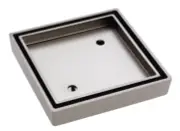 Brand New- Tile Insert Floor Drain 115x115mm- BRUSHED NICKEL