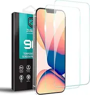 [2 Pack] ZUSLAB Screen Protector for Apple iPhone 13 Mini 5.4" Tempered Glass Film Case Friendly 9H Hardness - Clear