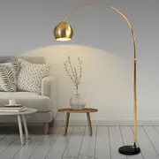 Emitto Modern LED Floor Lamp Stand Reading Light Adjustable Indoor Marble Base