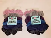 Scunci Scrunchies 2 Packs 12 Scrunchies Multi Color Fleece Super Soft New