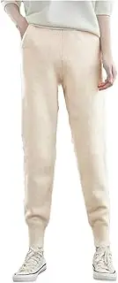 [Generic] Wool Women's Small Foot Pants High-Waisted Knitted Pants Women's Warm Thick Pants