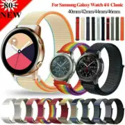 For Samsung Galaxy Watch 4 5 6 40/44m Band Woven Nylon Sport Loop Bracelet Strap