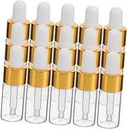 GAROZATION 15pcs Mini Glass Dropper Bottles Clear Refillable Pipette Containers for Essential Oils Skincare Aromatherapy Travel Friendly Vials for Convenient Daily Use
