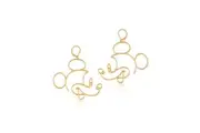 Couture Kingdom Disney Mickey Mouse Earrings Fashion Accessory 7cm Gold