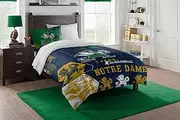 Northwest 1COL-86201-0010-EDC NCAA Notre Dame Fighting Irish Printed Comforter Set - Hexagon Twin Size