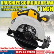 Brushless Cordless 185mm 7'' Cutting Cutter Circular Saw For Dewalt 18V Battery