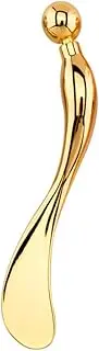 Metal Eye Cream Spoon Eye Makeup Removal Zinc Alloy Beauty Tool Golden Promotes Circulation