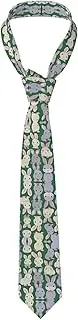 [CADREWY] Many Bunny Cute Print Soft Men Necktie Classic Tie For Weddings And Special Occasions Ties Business, Black
