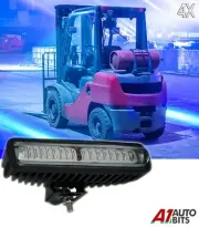 4x Blue Led Light Lamps Safety Working Warning Zone For Forklift Warehouse 12v+