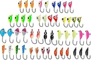 Ice Fishing Jigs,Walleye Jigs Set - Fishing Lures Gear for Topwater Freshwater Panfish Crappie Walleye Perch Trout Bluegill