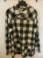 Cabela s Women s Long Buffalo Plaid Check Flannel Shirt Jacket Shacket XL $50