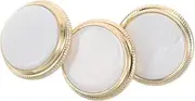 JEWEDECO 3PCS Trumpet Valve Caps Replacement Elegant Shell Inlay Design for Key Protection Lightweight Accessory Enhancing Sound Quality Durable Parts for Trumpet Performance