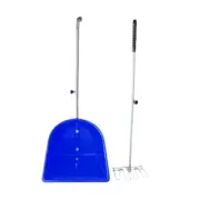 Iron Fork with Dustpan Combo Ergonomic Garbage Shovel Portable Dung Fork