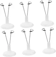 TOYANDONA 6pcs Doll Support Frame For Doll Stand Miniature Doll Stand Doll Storage Rack Small Clear Doll Stand Display Doll Stands Brackets Doll Stand Adjustable Puppet White