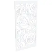 ProtectorAl 300-1200w x 1201-2400h Satin White/Gloss White Roses Unframed Composite Deco Panel