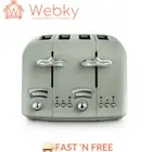 De'Longhi Argento Flora 4 Slice Toaster Filter Peppermint Green