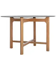 Safavieh Couture Ruthanne Round Glass Dining Table