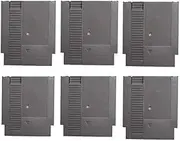 WICAREYO Cartridge Shell for NES, 6pcs/set Gray Carts Case Game Card Cartridge US Version Replacement with 3 screws for NES