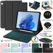 For iPad Air 5th 4th Pro11 7/8/9/10th Gen Smart Case Cover With Backlit Keyboard