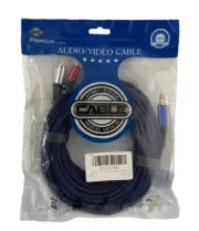 OFC Premium Series Audio/Video Cable 24K Gold Plated 3.5mm Male To RCA 25ft / 8m