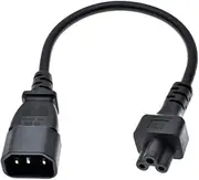 Tekit C14 to C5 Power Plug Cable, IEC 320 Male to Female Adapter, Universal Power Adapter Converter, 3 Pin IEC320 Connector (1ft)