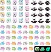 YHCHLHFF 80 Pcs Luminous Mini Resin Animals Tiny Resin Owls,for Garden Miniatures Fairy Garden Accessories Plant Decorations and Garden Potted Decor DIY Handicrafts(3 Styles)