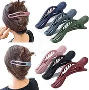 6PCS Hair Claws Clips No Slip Strong Hair Clips Teeth Curve Durable Alligator Duck Bill Jaw Clips Hair Styling Accessories