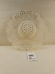Vintage Sun Hat Doily Wall Decor Floral Cottage Core Project Crafting