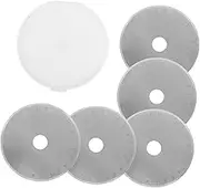 TEHAUX Craft Cutting Blade Set 5 Pcs Quilting Circular Blades Round Hole 45mm Replacement for Patchwork Fabric Leather Projects