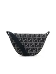 Fendi Embroidered Canvas Melon Crossbody Bag