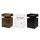Levede Nightstand RGB LED Bedside Table USB Charge Side Table Drawer Cabinet