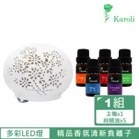 在飛比找momo購物網優惠-【Karoli 卡蘿萊】陶瓷香氛超音波水氧機M7(贈送5瓶精