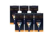 6x King. C. Gillette Mens Neck Razor For Neck And Cheeks with Blade Refill