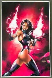Signed Jason Metcalf Psylocke Print 11X17