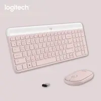 在飛比找momo購物網優惠-【Logitech 羅技】MK470 超薄無線鍵鼠組∕玫瑰粉